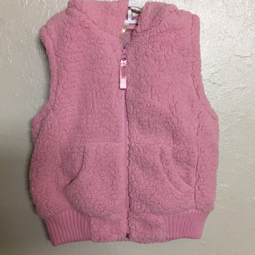 New Pink Sleeveless Jacket (Size: L)